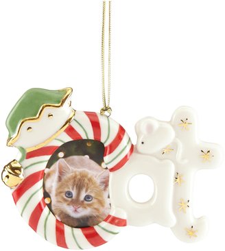 Lenox Furry Christmas Cat Frame Ornament