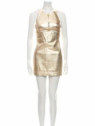 Gianni Versace Vintage Mini Dress Gold