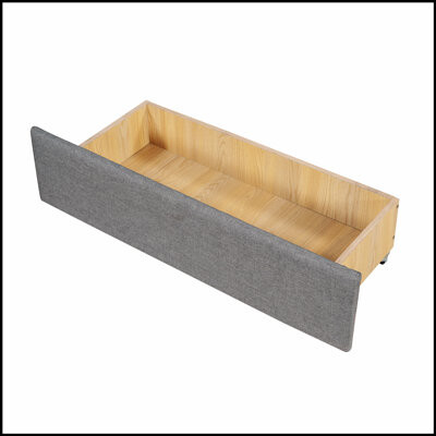 Lark Manor Upholstered Daybed with Two Drawers, Wood Slat Support for Comfort and Storage