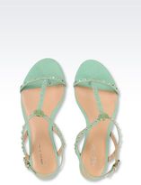 Thumbnail for your product : Armani Jeans Flat Leather Sandal With Studs