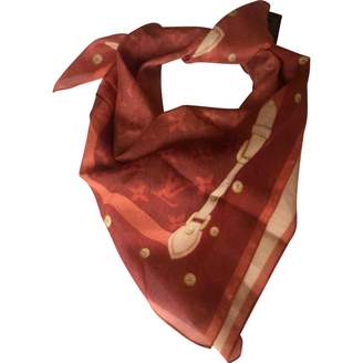 Louis Vuitton Vintage Red Cotton Silk handkerchief