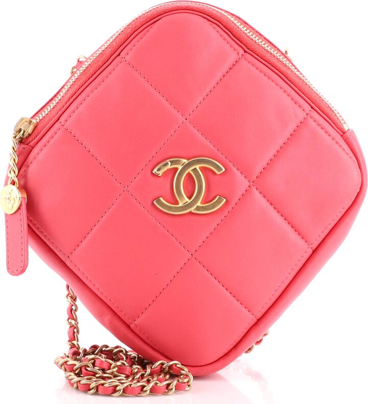 Chanel Diamond Chain Crossbody Bag Quilted Lambskin Small - ShopStyle
