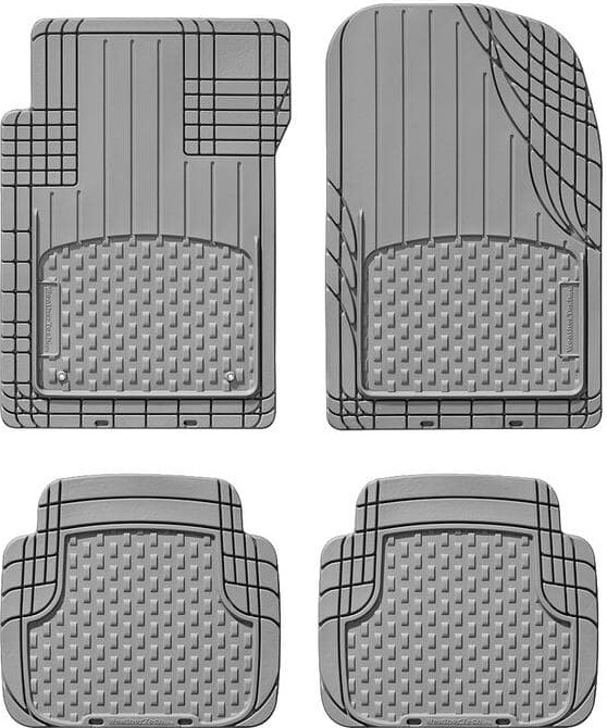 WeatherTech Grey 19 in. x 27 in. Advanced Rubber-Like Thermoplastic Elastomer (TPE) Compound Car Mat (4-Piece)