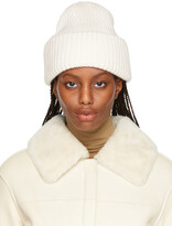 Thumbnail for your product : Yves Salomon Off-White Wool & Cashmere Beanie