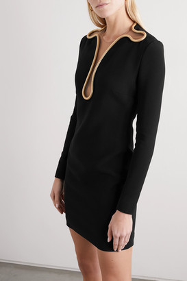 Stella McCartney Net Sustain Isabela Embellished Cady And Tulle Mini Dress - Black