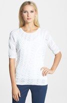 Thumbnail for your product : Lafayette 148 New York Textured Elbow Sleeve Sweater