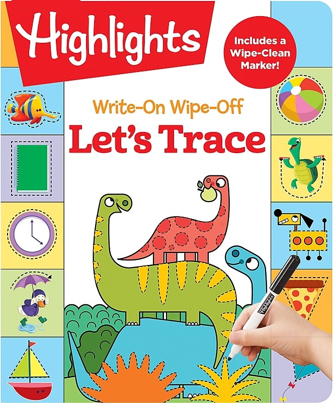 Highlights Let's Trace Write-On Wipe-Off Fun to Learn Activity Book