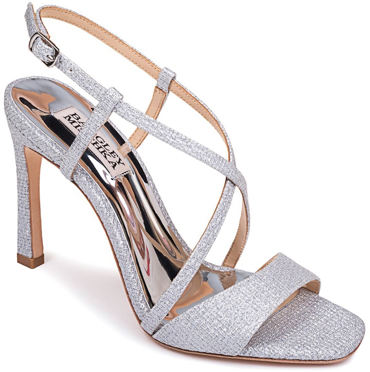 Badgley Mischka Sparkly Block Heel Sandal ShopStyle