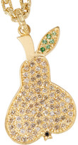 Thumbnail for your product : Carolina Bucci 18-karat gold diamond pear necklace