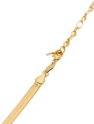 Anni Lu Snake Charmer gold-plated herringbone necklace