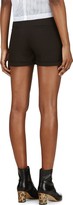 Thumbnail for your product : Richard Nicoll Black Waffle Cotton High-Waisted Shorts