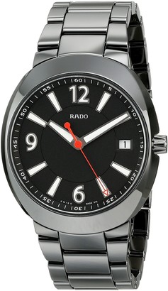 Rado Men's R15517152 D-Star Analog Display Swiss Quartz Black Watch