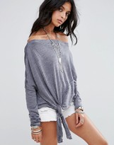 Thumbnail for your product : Free People Love Lane Tie Side Off Shoulder T-Shirt