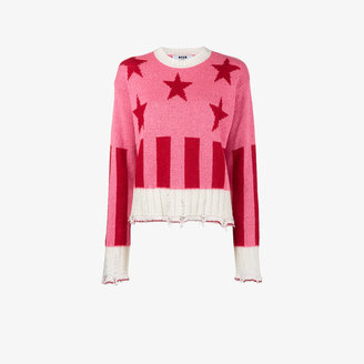 MSGM stars and stripes sweater