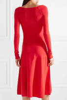 Thumbnail for your product : Brock Collection Kimmie Cotton And Silk-blend Ponte Midi Dress - Red