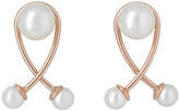 Thumbnail for your product : Front To Back Three Pearl Oval Hoop