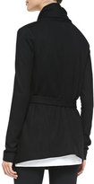 Thumbnail for your product : Helmut Lang Sonar Wool Drape-Neck Trench, Black