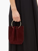 Thumbnail for your product : The Row Flat Micro Ring-handle Suede Bag - Dark Red