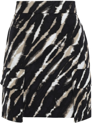 House of Holland Tie-dyed Cotton-jacquard Mini Skirt