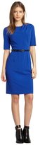Thumbnail for your product : Ivy & Blu cobalt blue three quarter sleeve belted sheath dress