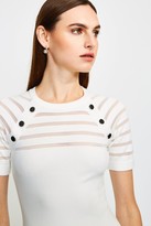 Thumbnail for your product : Karen Millen Sheer Stripe Knitted Dress