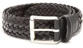 Thumbnail for your product : Andersons Woven-leather Belt - Black