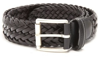 Andersons Woven-leather Belt - Black