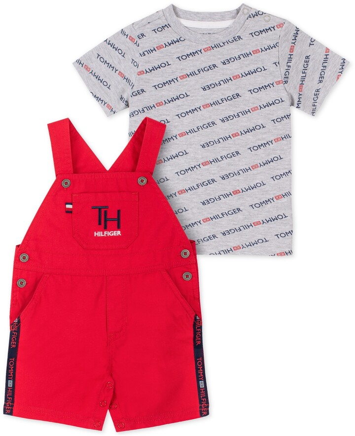 Tommy Hilfiger Baby Boys 2-Pc. Logo T-Shirt & Overalls Set - ShopStyle