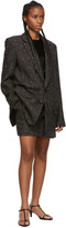Thumbnail for your product : Tibi Black & Multicolor Recycled Tweed High-Waisted Miniskirt