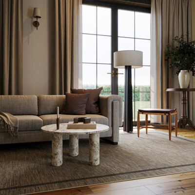 Nate Berkus x Rugs USA Nate Berkus Hanover Modern Bordered Washable Area Rug