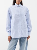 William Striped Cotton-poplin Shirt 