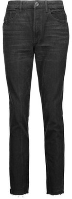 Helmut Lang Frayed High-Rise Straight-Leg Jeans