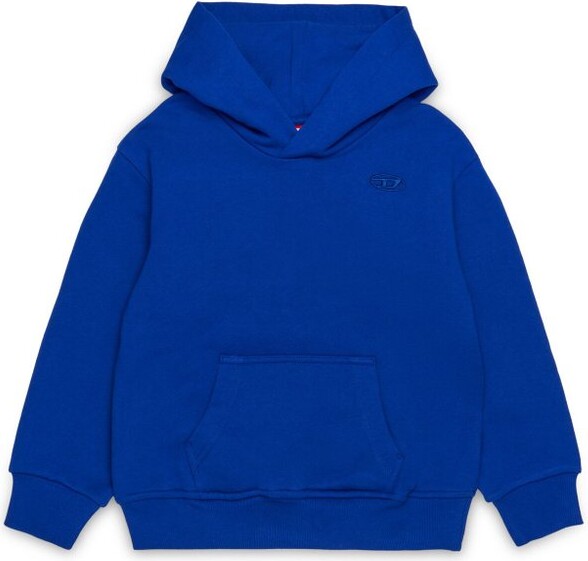 Diesel Kids Oval-D Logo Embroidered Hoodie
