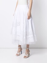 Thumbnail for your product : Ermanno Scervino Embroidered Tiered Skirt