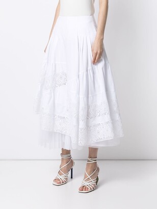 Ermanno Scervino Embroidered Tiered Skirt