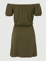 Thumbnail for your product : Very Bardot Elastic Waist Jersey Mini Dress - Khaki