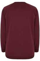 Thumbnail for your product : Yours Clothing BadRhino Plus Size Mens Burgundy Crew Neck Raglan Basic Sweatshirt