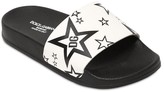 Thumbnail for your product : Dolce & Gabbana Star Printed Leather Slide Sandals