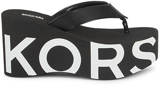 michael kors benny flip flop wedge