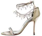 Thumbnail for your product : Manolo Blahnik Embellished Camouflage Sandals