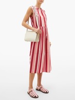 Thumbnail for your product : Marni Striped Cotton-poplin Midi Dress - Pink Multi
