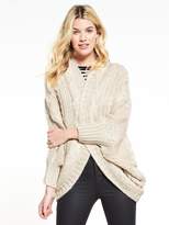Thumbnail for your product : Very Cable Cocoon Slouch Cardigan - Oatmeal