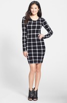 Thumbnail for your product : Nordstrom FELICITY & COCO Check Body-Con Sweater Dress Exclusive)