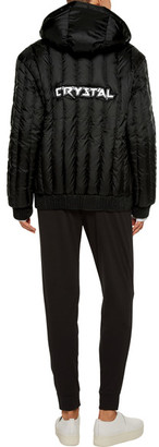 Carven Appliquéd Quilted Shell Hooded Coat