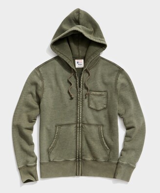 Todd Snyder + Champion Sun-Faded Midweight Full Zip Hoodie with Pocket ...