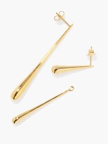 Thumbnail for your product : Anissa Kermiche The Lady Days 18kt Gold-plated Drop Earrings - Yellow Gold