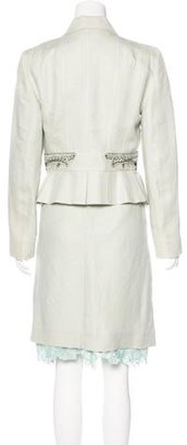 Christian Lacroix Silk & Linen-Blend Skirt Suit