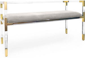 Mercer41 Modern Aesthetic Acrylic Bench