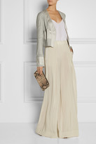 Thumbnail for your product : Donna Karan Cropped satin and stretch-twill jacket