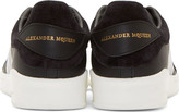Thumbnail for your product : Alexander McQueen Black Leather & Suede Paneled Sneakers